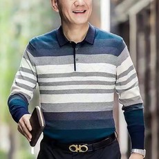 DM 남성용 긴팔 멀티버튼 중년 카라티셔츠