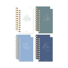 ibis 加厚封面左翻筆記本組 SP11795 4款 各2入, 混色, 1套