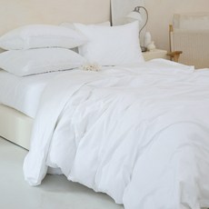 Maison Textile Slin 超高密度優質100支飯店寢具被套, 白色