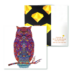 TUCO.B 藝術寶石十字繡 DIY 套組 25 x 25 cm, 貓頭鷹(D25-21), 1套