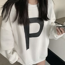 P 簡約基本款大字母印花孕婦大學T
