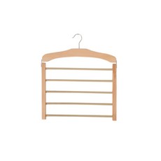 Jin Young Company木質5層防滑褲架, 米色, 1個