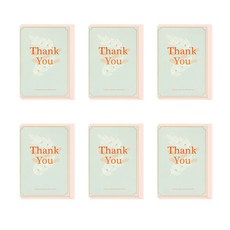 Somssi 感謝卡套組, 薄荷綠, 6套