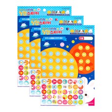스튜디오에잇 우리아이 바른생활 칭찬스티커 3p 세트, 혼합색상, 1세트