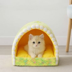 Honey Bubble 寵物洞穴坐墊兩用屋, 綠色, 1個