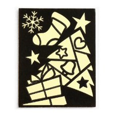 minhwashop 聖誕節燙金藝術貼紙, 20個, 禮物盒