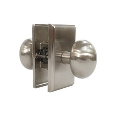 406方形SN鍍鉻蛋形門把手, 1個