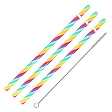 STARBUCKS 星巴克 彩虹環保吸管 3入+洗滌刷組, 1組