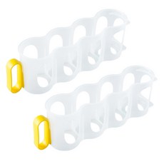 Arty Home 冰箱啤酒可樂罐裝飲料收納架 4格 2入, 黃色, 2個