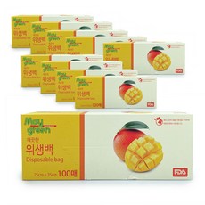 메이그린 깨끗한 위생백 25 x 35 cm 100p, 10개