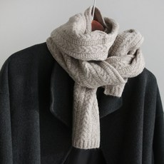 바비수 앨리스 꽈배기 니트 머플러