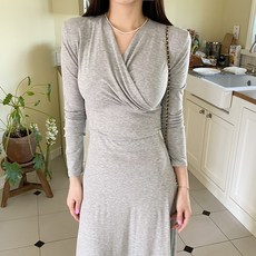 시크블랙 미아햐 긴팔 랩T 밴딩 롱 스커트 세트 cpset2587k32