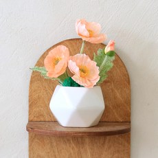 센트바스켓 조화 공기정화 스칸디아모스 담은 뽀삐 도자기 화분, 샴페인, 1개