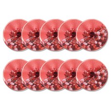 珍珠水鑽寶石亮點鈕扣 Acacia 13mm, 10個, 紅色