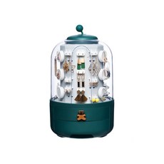 부스마켓 럭셔리 대용량 스탠드 액세서리 보관함, 1개, 그린