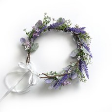 elblanco 自助婚禮 復古薰衣草花冠, 混色