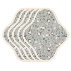 WIZLLY 防水棉質衛生護墊 野花綠, 迷你, 5個, 1入