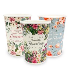 Togo Bag 花卉版紙杯 390ml 3款 x 50入組, 1套