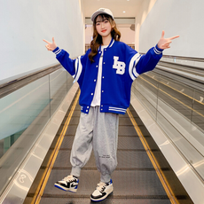 Orenjidamom 兒童LB肩部拼色雙條紋飛行夾克