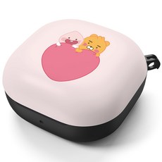Wi Little Kaka Friends Sweet Wi Little Heart Galaxy Buds 2 / Pro / Live Hard Case, Peekom 小獅子和小桃（淺粉色）, 單品