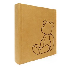 crasum 熊寶寶封面記錄相冊, 30張, 可可棕色
