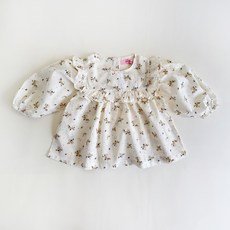 Bienvenue女童款野花可愛襯衫