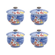 陶瓷蒸蛋杯, Blue Jar, 4入