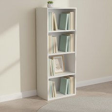 아이리스 오픈 책장 CX-4, 올화이트, 4단