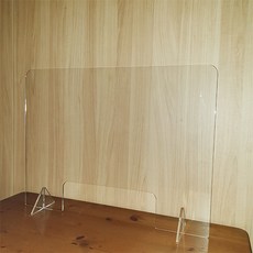 Hahashopping防飛沫隔板1人用隔板式+底座 2入, 透明度