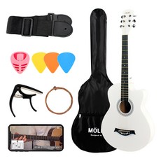 Möller 入門款民謠吉他全套組, 1組, MAG-50, 白色