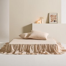 Raum 純棉60支顏料染色床裙式床罩