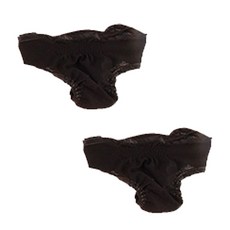 JOYnJOY 柔軟簡約純色狗狗衛生內褲黑色, 大型, 2個