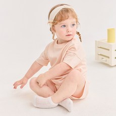 MilkBaby 兒童款 Jumping Jumping 小熊標籤短袖家居服上下套裝