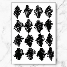 RYMD 千鳥格紋金屬相框 黑色, 銀色