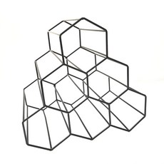 Himantes 蜂巢型紅酒架 W0042, 黑色, 1個