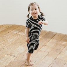 VAENAIT BABY 兒童人造絲短袖家居服上下套裝