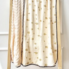 Spazio L Baby 嬰幼兒用雙面超細纖維壓花毛毯, 03 檸檬