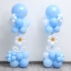 피앤비유니티 축제행사파티용 04 대형풍선기둥세트, 블루, 1세트