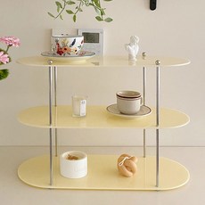 EVER HOUSE 北歐風壓克力層架展示架, 3層, 黃色