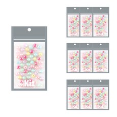 Uniart 彩色串珠 3號, 混色, 10個