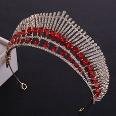 Estella 自助婚紗人氣新娘皇冠飾品 cdh115, 1個, 紅色