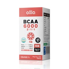 Olanutrition 支鏈氨基酸粉 6000 棒葡萄柚 10p, 100克, 1盒