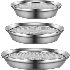 WAGENSTEIGER 不鏽鋼 濾網 瀝水盤 2件套組 小 + 大 + 特大, 1組, 銀色