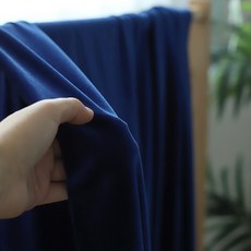 彈力素色天鵝絨布, 12藍色