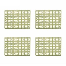 카르노 소동물 발끼임방지 발판 34.5 x 25 x 0.45 cm, 그린, 4개