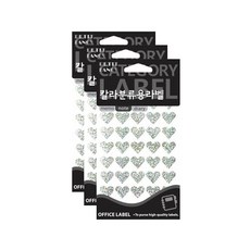 쁘띠팬시 칼라분류용 라벨스티커 HR343 7p, 3개