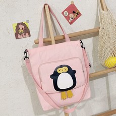 라이브잇 펭귄 캔버스백