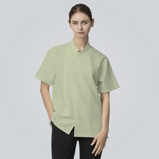 SEKYOUNG 男女通用短袖單釦優質廚師服