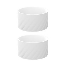 생활과주방 스탠리 호환 사이즈조절밴딩 실리콘 텀블러 커버 7.5cm, 화이트, 2개