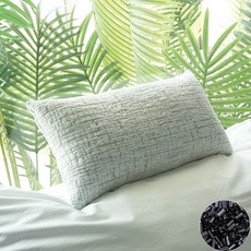 熟睡預感 晴朗 療癒 熟睡 蕎麥枕, 白灰色, 1個